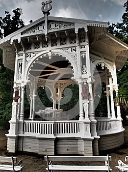 Colonnade concert in the Music Gazebo.FrantiÃÂ¡kovy LÃÂ¡znÃâº..Czech republic photo